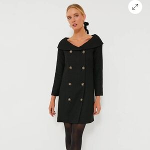 Tuckernuck black tweed Blanche dress large NWT